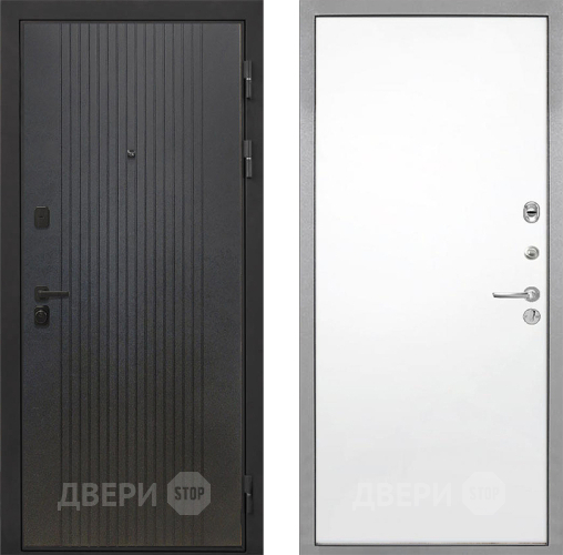 Входная металлическая Дверь Интекрон (INTECRON) Профит Black ФЛ-295 Гладкая Силк Сноу в Пущино
