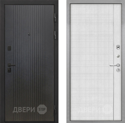 Входная металлическая Дверь Интекрон (INTECRON) Профит Black ФЛ-295 В-07 с молдингом Лофт белый в Пущино