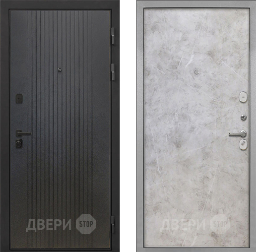 Входная металлическая Дверь Интекрон (INTECRON) Профит Black ФЛ-295 Гладкая Мрамор светлый в Пущино