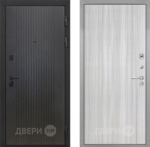 Входная металлическая Дверь Интекрон (INTECRON) Профит Black ФЛ-295 В-07 с молдингом Сандал белый в Пущино