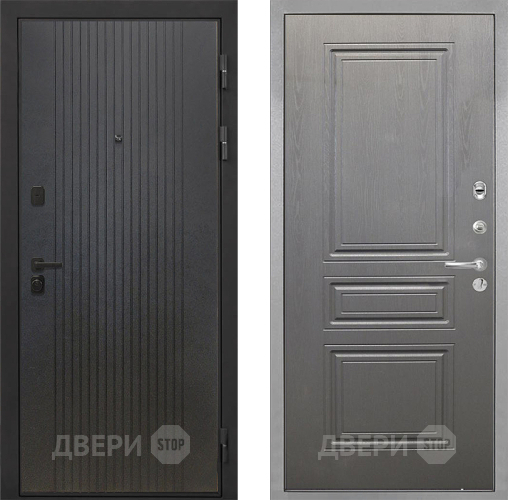 Входная металлическая Дверь Интекрон (INTECRON) Профит Black ФЛ-295 ФЛ-243 Графит вуд дуб в Пущино