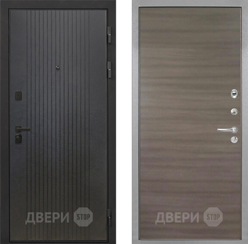 Входная металлическая Дверь Интекрон (INTECRON) Профит Black ФЛ-295 Гладкая Дуб тоскано поперечный в Пущино