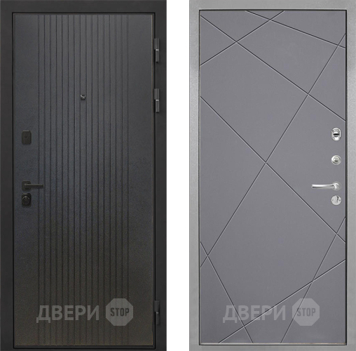 Входная металлическая Дверь Интекрон (INTECRON) Профит Black ФЛ-295 Лучи-М Графит софт в Пущино