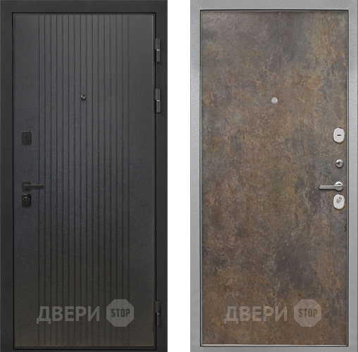 Входная металлическая Дверь Интекрон (INTECRON) Профит Black ФЛ-295 Гладкая Гранж в Пущино
