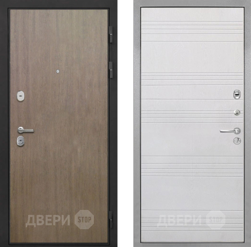 Входная металлическая Дверь Интекрон (INTECRON) Гектор Венге Коричневый ФЛ-316 Белый ясень в Пущино