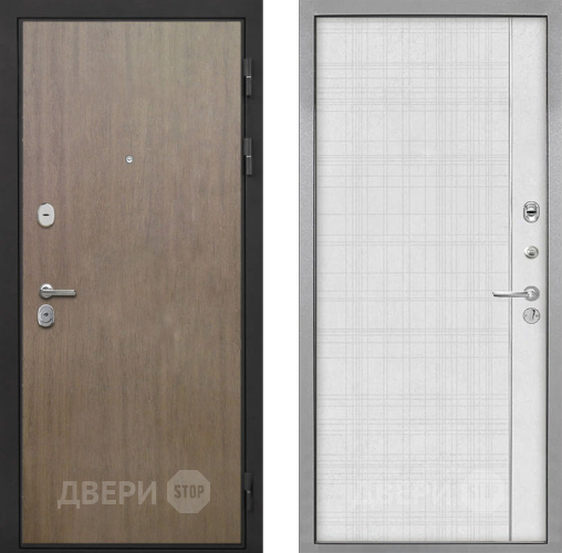 Входная металлическая Дверь Интекрон (INTECRON) Гектор Венге Коричневый В-07 с молдингом Лофт белый в Пущино