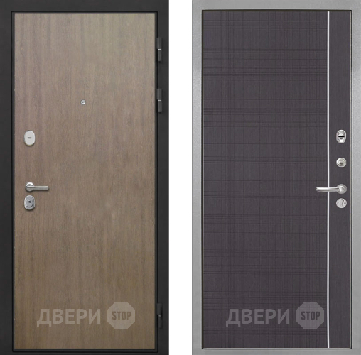 Входная металлическая Дверь Интекрон (INTECRON) Гектор Венге Коричневый В-07 с молдингом Венге в Пущино