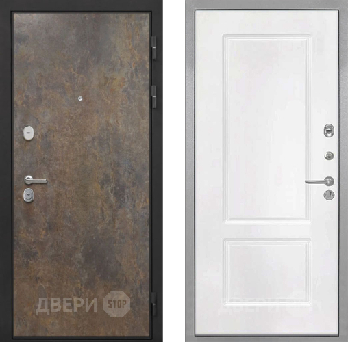 Входная металлическая Дверь Интекрон (INTECRON) Гектор Гранж КВ-2 Белый матовый в Пущино