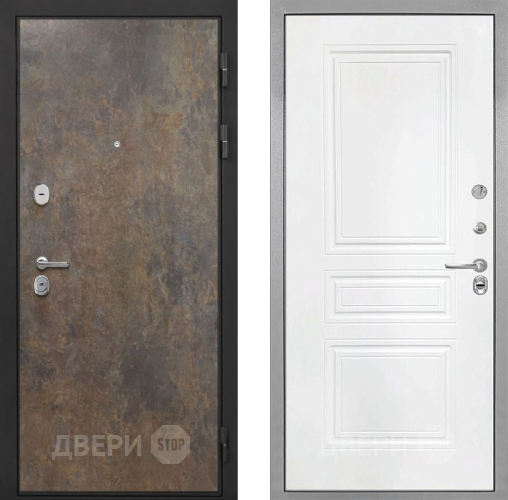 Входная металлическая Дверь Интекрон (INTECRON) Гектор Гранж ФЛ-243 Белый матовый в Пущино