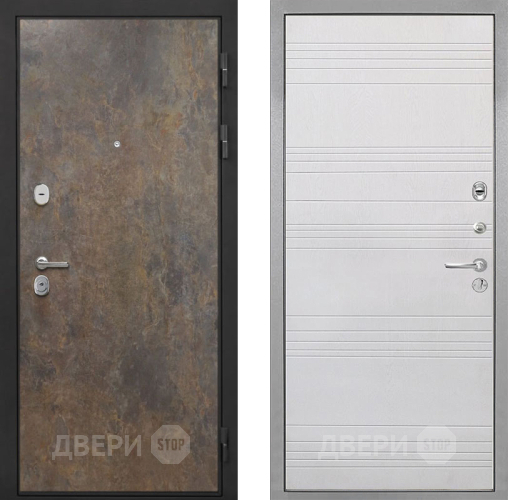 Входная металлическая Дверь Интекрон (INTECRON) Гектор Гранж ФЛ-316 Белый ясень в Пущино