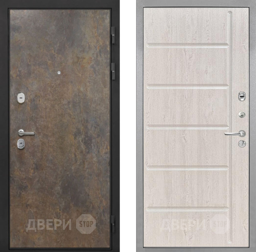 Входная металлическая Дверь Интекрон (INTECRON) Гектор Гранж ФЛ-102 Сосна белая в Пущино