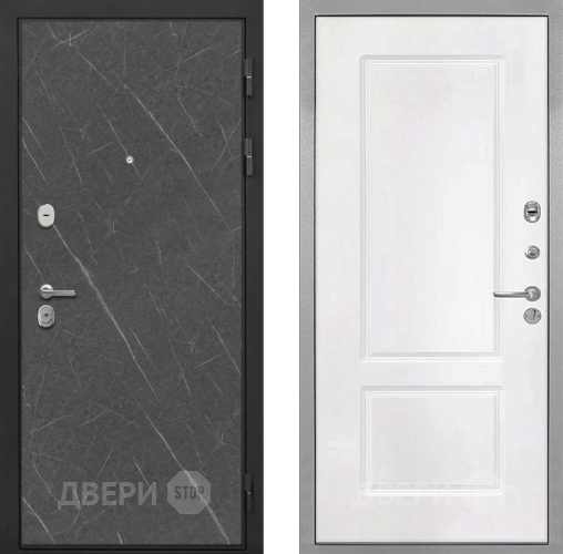 Входная металлическая Дверь Интекрон (INTECRON) Гектор Гранит Лава Оникс КВ-2 Белый матовый в Пущино
