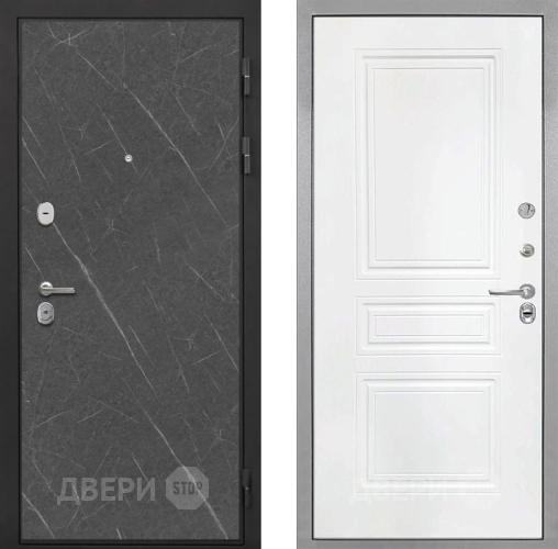 Входная металлическая Дверь Интекрон (INTECRON) Гектор Гранит Лава Оникс ФЛ-243 Белый матовый в Пущино
