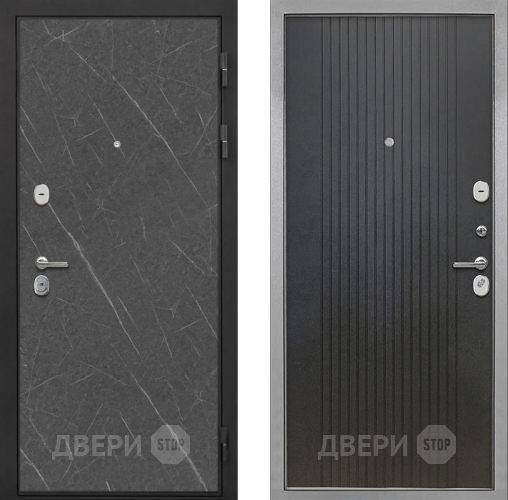 Входная металлическая Дверь Интекрон (INTECRON) Гектор Гранит Лава Оникс ФЛ-295 Лофт черный в Пущино