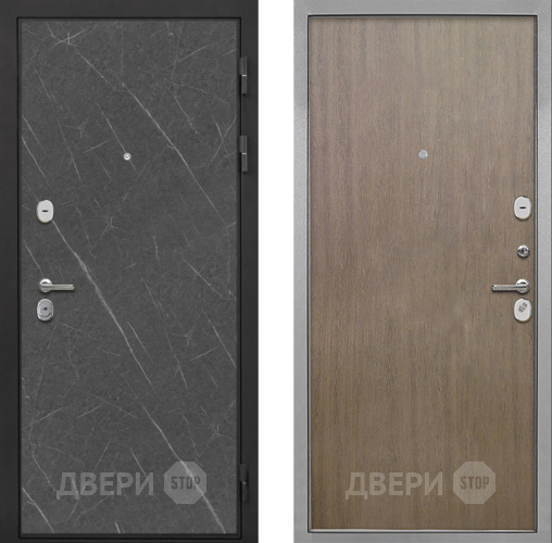 Входная металлическая Дверь Интекрон (INTECRON) Гектор Гранит Лава Оникс Гладкая шпон Венге коричневый в Пущино