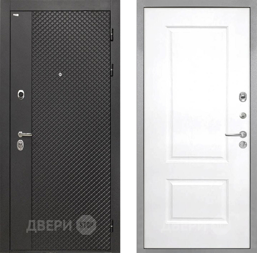 Входная металлическая Дверь Интекрон (INTECRON) Олимпия Black 4К Альба Роял Вуд белый в Пущино