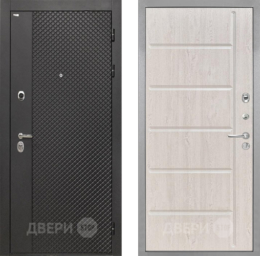 Входная металлическая Дверь Интекрон (INTECRON) Олимпия Black 4К ФЛ-102 Сосна белая в Пущино
