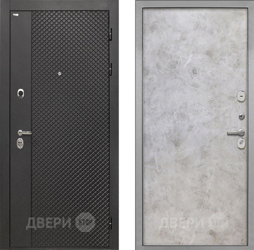 Входная металлическая Дверь Интекрон (INTECRON) Олимпия Black 4К Гладкая Мрамор светлый в Пущино