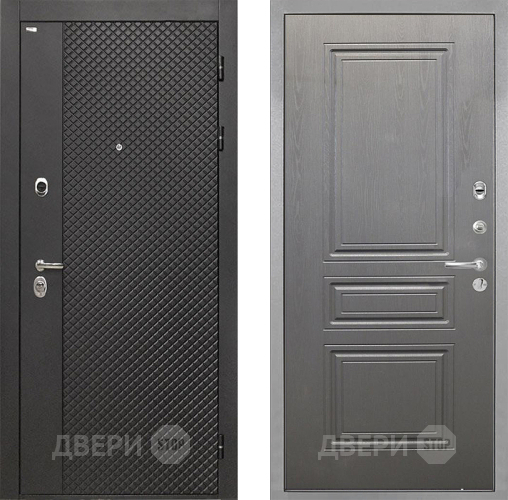 Входная металлическая Дверь Интекрон (INTECRON) Олимпия Black 4К ФЛ-243 Графит вуд дуб в Пущино