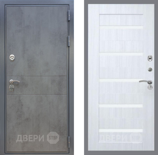 Входная металлическая Дверь Рекс (REX) ФЛ-290 СБ-14 стекло белое Сандал белый в Пущино