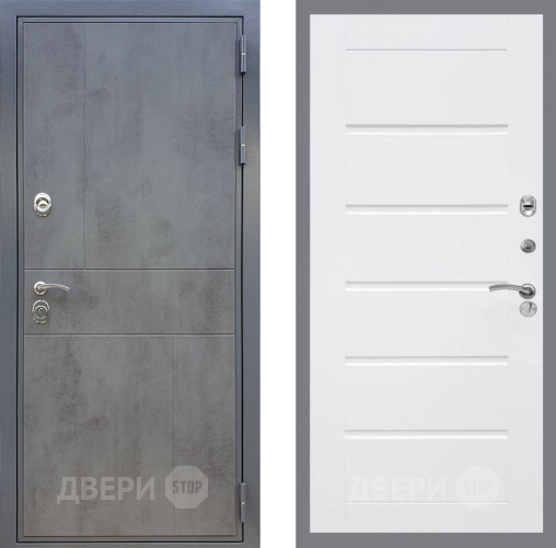 Входная металлическая Дверь Рекс (REX) ФЛ-290 Сити Белый ясень в Пущино