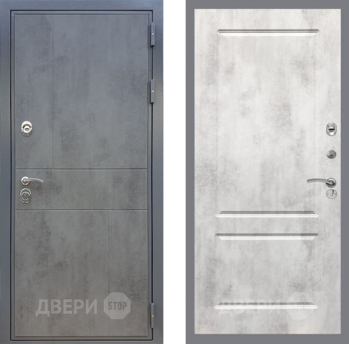 Входная металлическая Дверь Рекс (REX) ФЛ-290 FL-117 Бетон светлый в Пущино