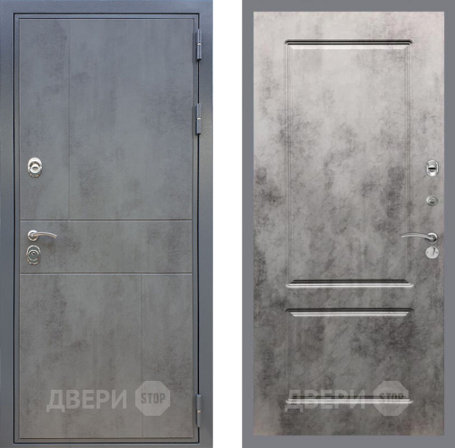 Входная металлическая Дверь Рекс (REX) ФЛ-290 FL-117 Бетон темный в Пущино
