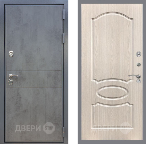 Входная металлическая Дверь Рекс (REX) ФЛ-290 FL-128 Беленый дуб в Пущино