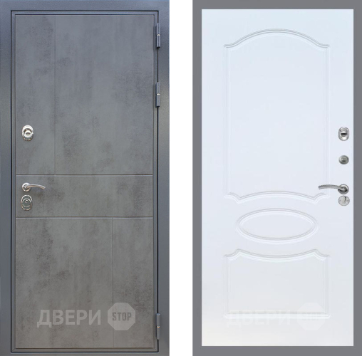 Входная металлическая Дверь Рекс (REX) ФЛ-290 FL-128 Белый ясень в Пущино