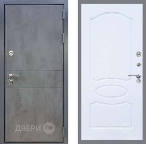 Входная металлическая Дверь Рекс (REX) ФЛ-290 FL-128 Силк Сноу в Пущино