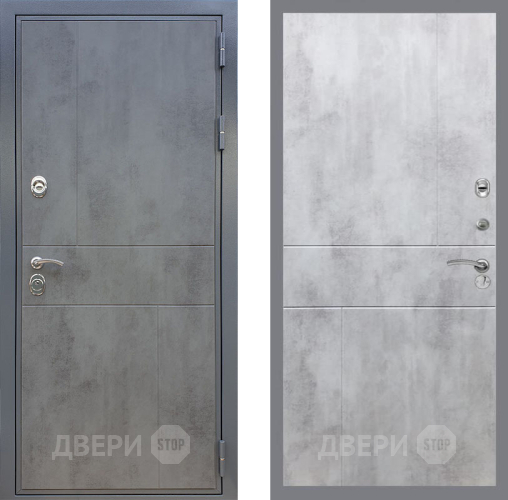 Входная металлическая Дверь Рекс (REX) ФЛ-290 FL-290 Бетон светлый в Пущино