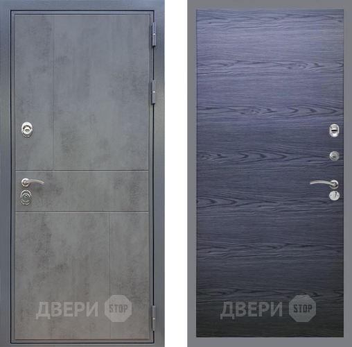 Входная металлическая Дверь Рекс (REX) ФЛ-290 GL Дуб тангенальный черный в Пущино