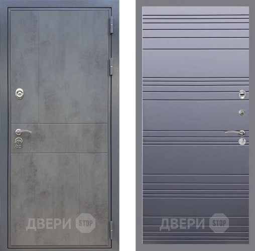 Входная металлическая Дверь Рекс (REX) ФЛ-290 Line Силк титан в Пущино