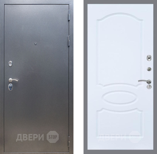 Входная металлическая Дверь Рекс (REX) 11 FL-128 Силк Сноу в Пущино