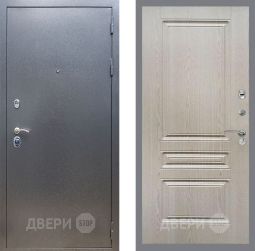 Входная металлическая Дверь Рекс (REX) 11 FL-243 Беленый дуб в Пущино