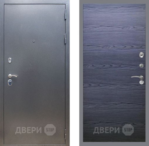 Входная металлическая Дверь Рекс (REX) 11 GL Дуб тангенальный черный в Пущино