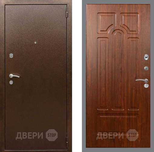 Входная металлическая Дверь Рекс (REX) 1А Медный Антик FL-58 Морёная берёза в Пущино