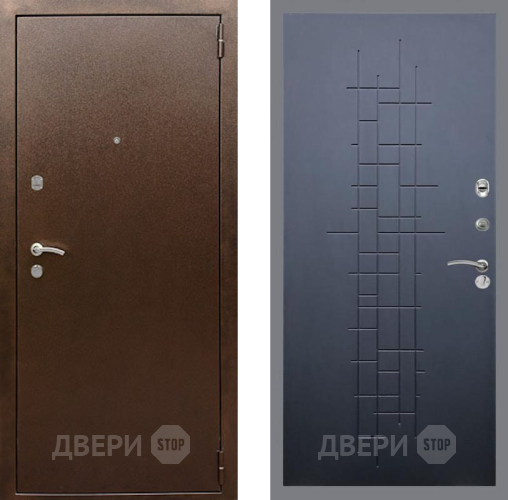 Входная металлическая Дверь Рекс (REX) 1А Медный Антик FL-289 Ясень черный в Пущино