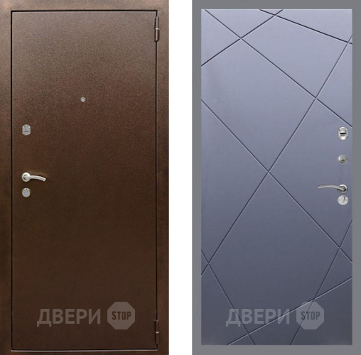 Входная металлическая Дверь Рекс (REX) 1А Медный Антик FL-291 Силк титан в Пущино