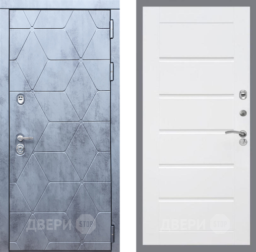 Входная металлическая Дверь Рекс (REX) 28 Сити Белый ясень в Пущино