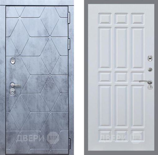Входная металлическая Дверь Рекс (REX) 28 FL-33 Белый ясень в Пущино