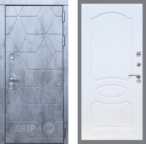 Входная металлическая Дверь Рекс (REX) 28 FL-128 Белый ясень в Пущино