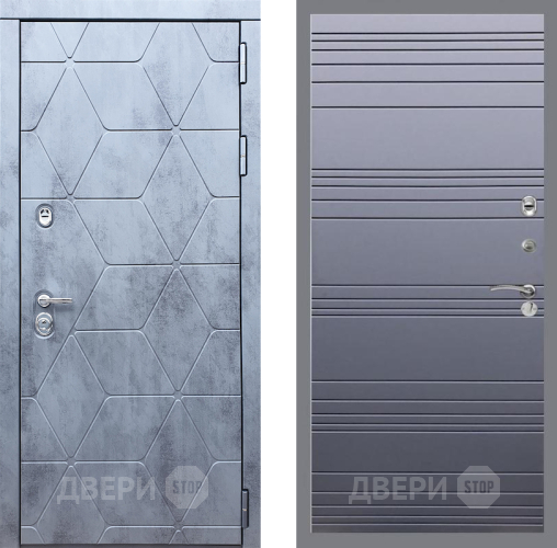 Входная металлическая Дверь Рекс (REX) 28 Line Силк титан в Пущино