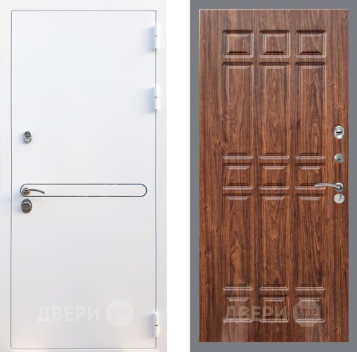 Входная металлическая Дверь Рекс (REX) 27 FL-33 орех тисненый в Пущино