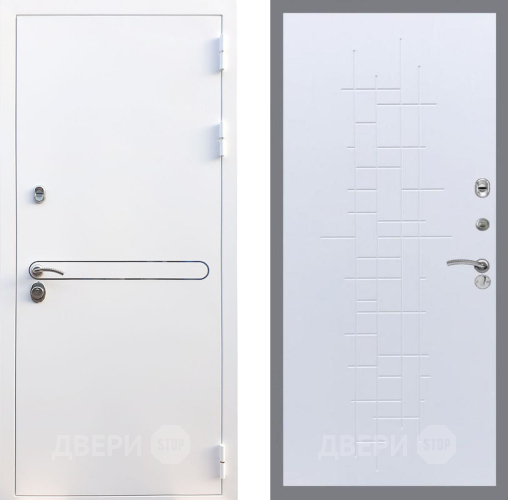 Входная металлическая Дверь Рекс (REX) 27 FL-289 Белый ясень в Пущино