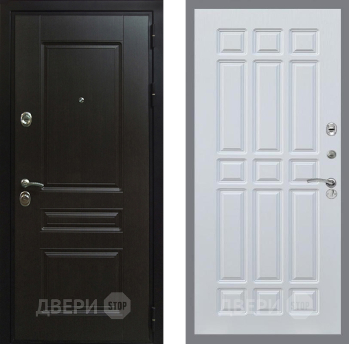 Входная металлическая Дверь Рекс (REX) Премиум-Н FL-33 Белый ясень в Пущино