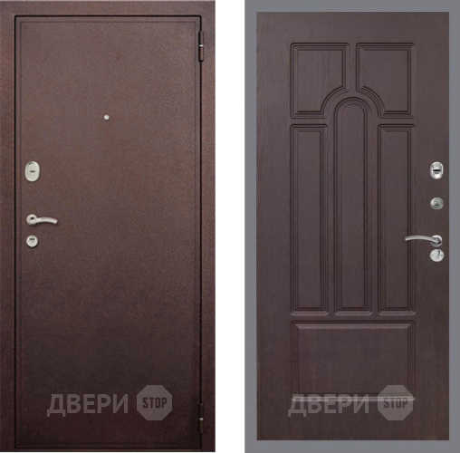 Входная металлическая Дверь Рекс (REX) 2 Медный Антик FL-58 Венге в Пущино