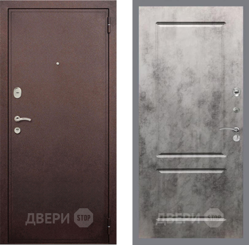 Входная металлическая Дверь Рекс (REX) 2 Медный Антик FL-117 Бетон темный в Пущино