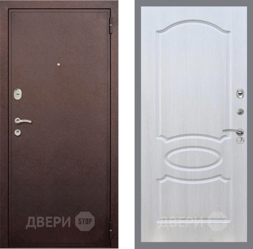 Входная металлическая Дверь Рекс (REX) 2 Медный Антик FL-128 Лиственница беж в Пущино