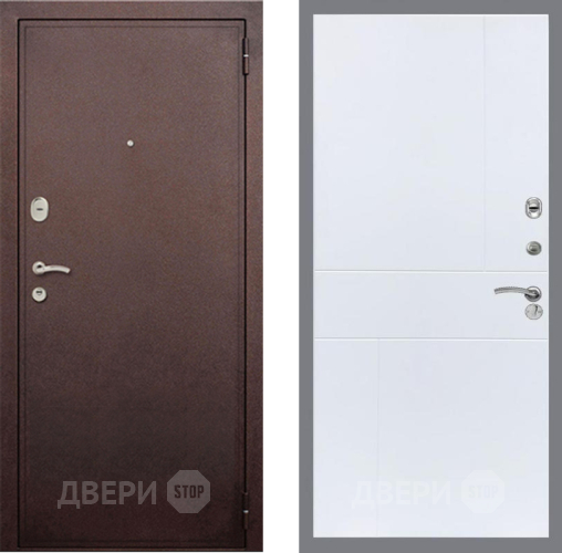 Входная металлическая Дверь Рекс (REX) 2 Медный Антик FL-290 Силк Сноу в Пущино